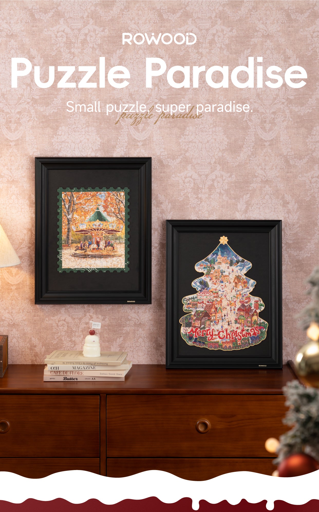 Rowood Christmas Town Wooden Jigsaw Puzzle TA007 | Robotime Online