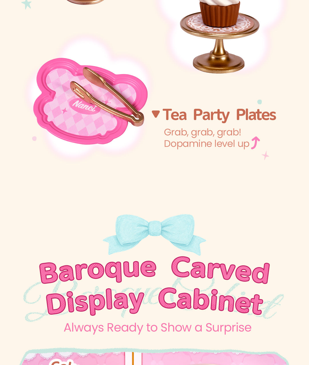 Rolife Nanci Strawberry Teatime Super Creator detail image showing nanci
