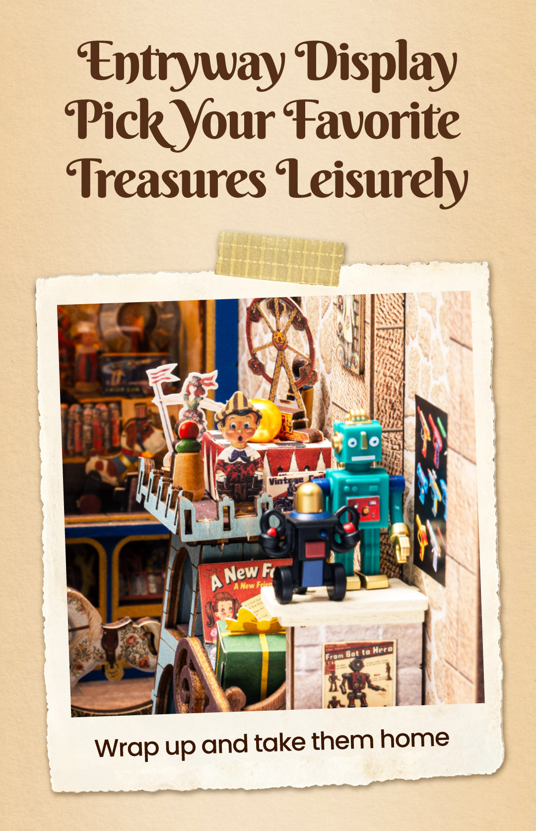 Treasure Toy Shop feature detail collage