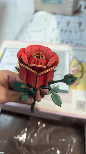 Jill_Francisco's wooden flower rose assembly