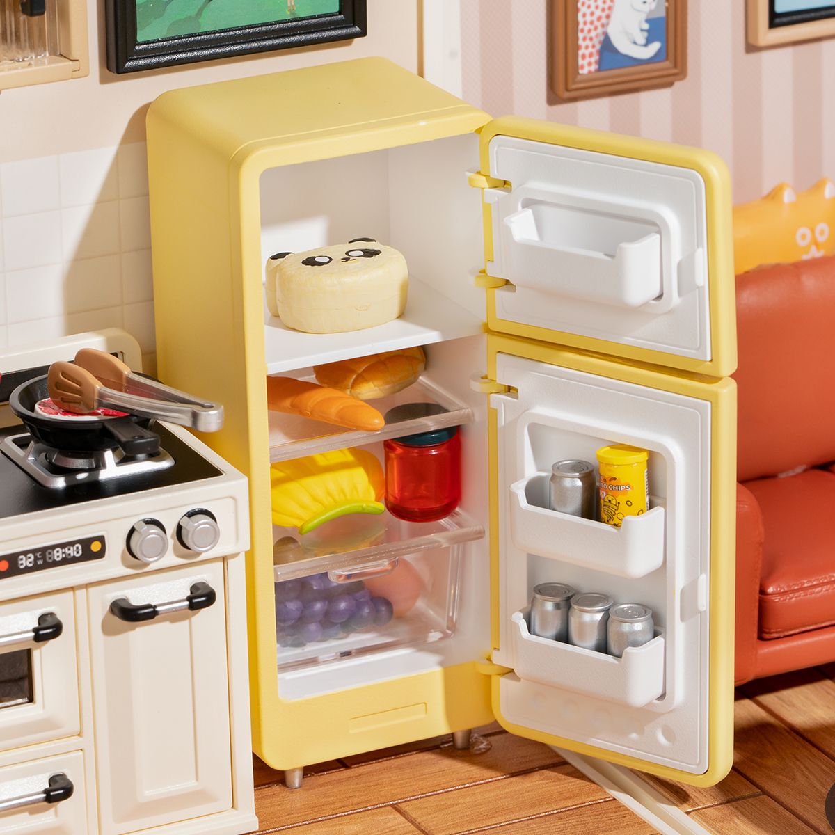 Rolife Plastic Miniature House - Happy Meals Kitchen DW008
