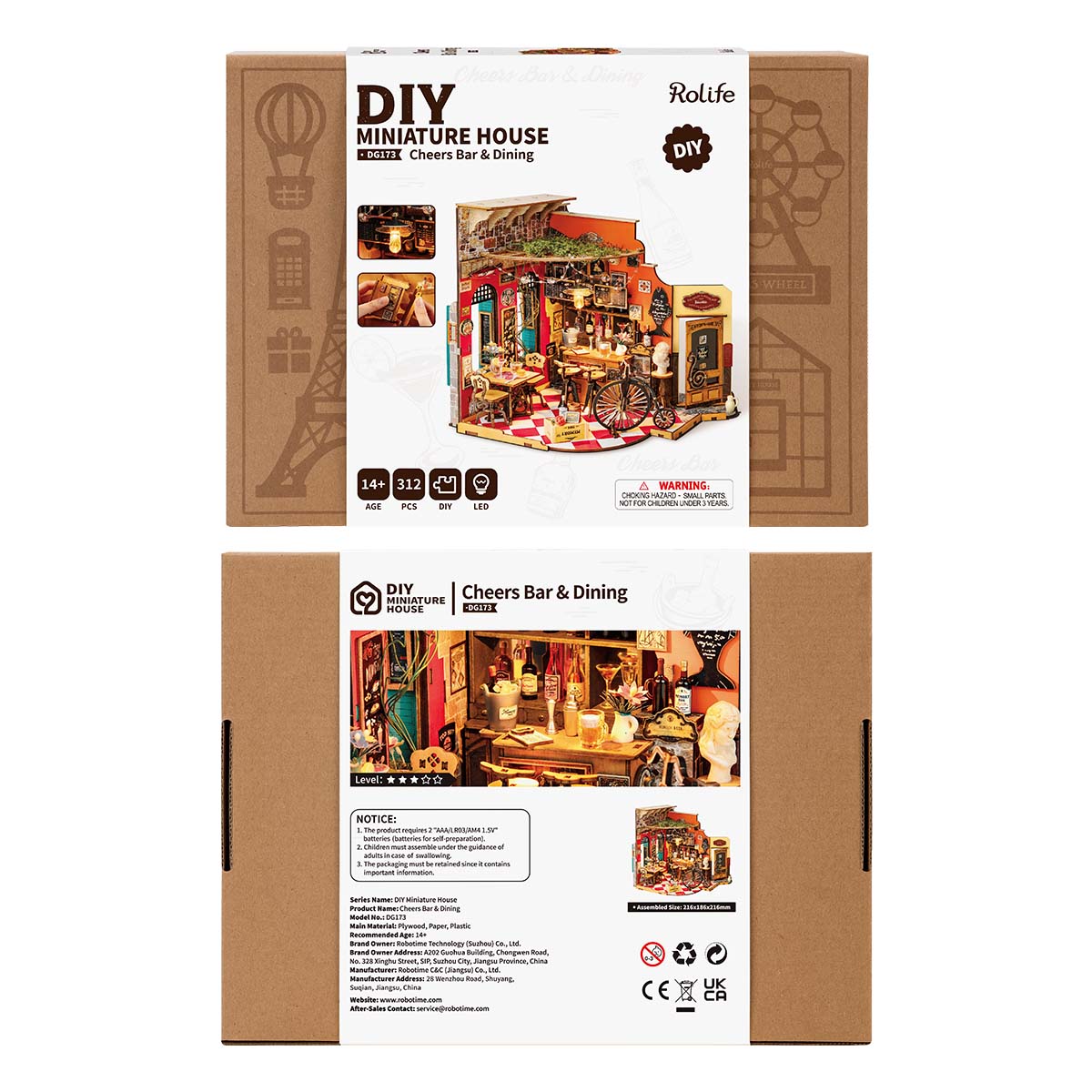 Rolife DIY Miniature House - Cheers Bar & Dining  DG173