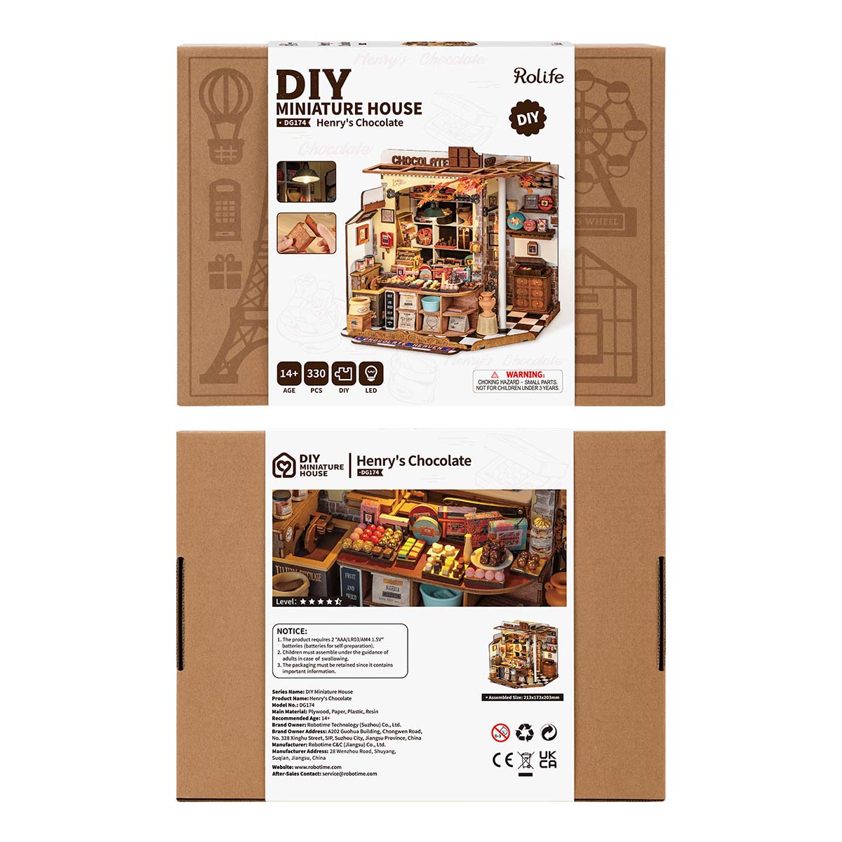 Rolife Henry's Chocolate DIY Miniature House DG174
