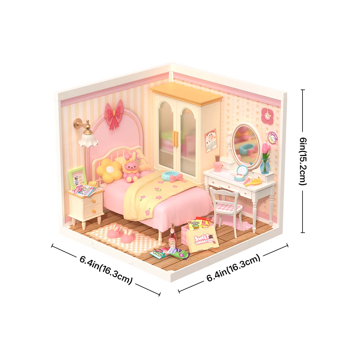 和室　ピンクのドールハウス Rolife Lovely Pink Bedroom DIY Miniature House DW016 | Robotime