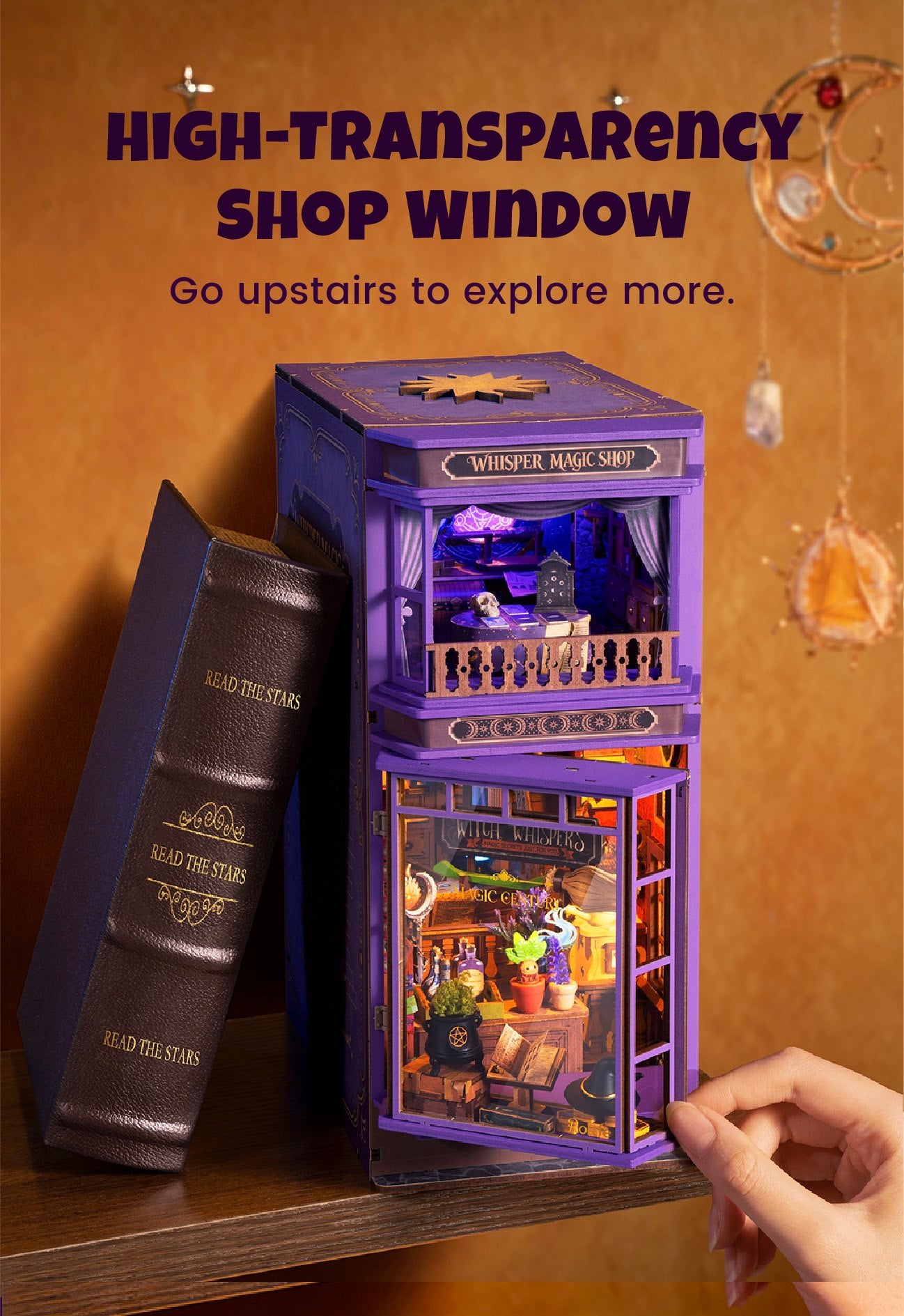 Whisper Magic Shop finished model on a tabletop scene