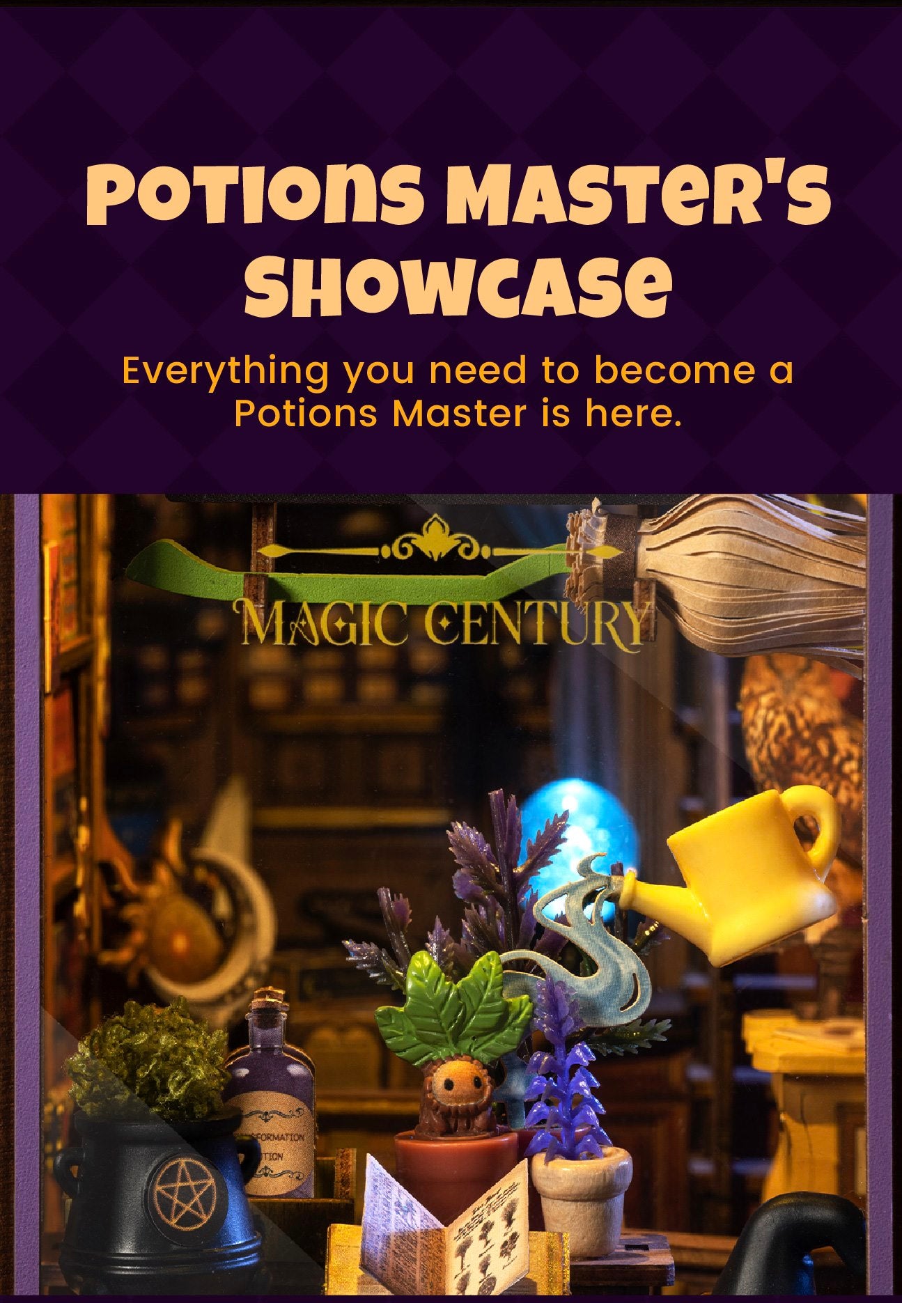 Whisper Magic Shop detail image showing Open a Whole New World: The window panel swings open on its hinge like a cabinet door.