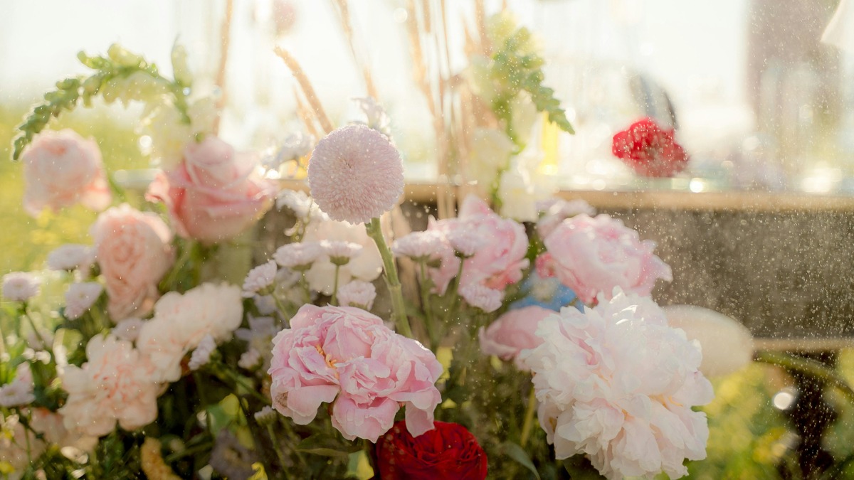 A bright floral garden scene for indoor gardening inspiration