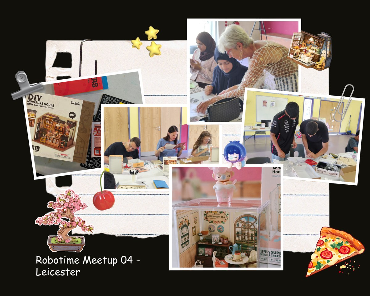 A multigenerational group gathered for Leicester Meetup 04