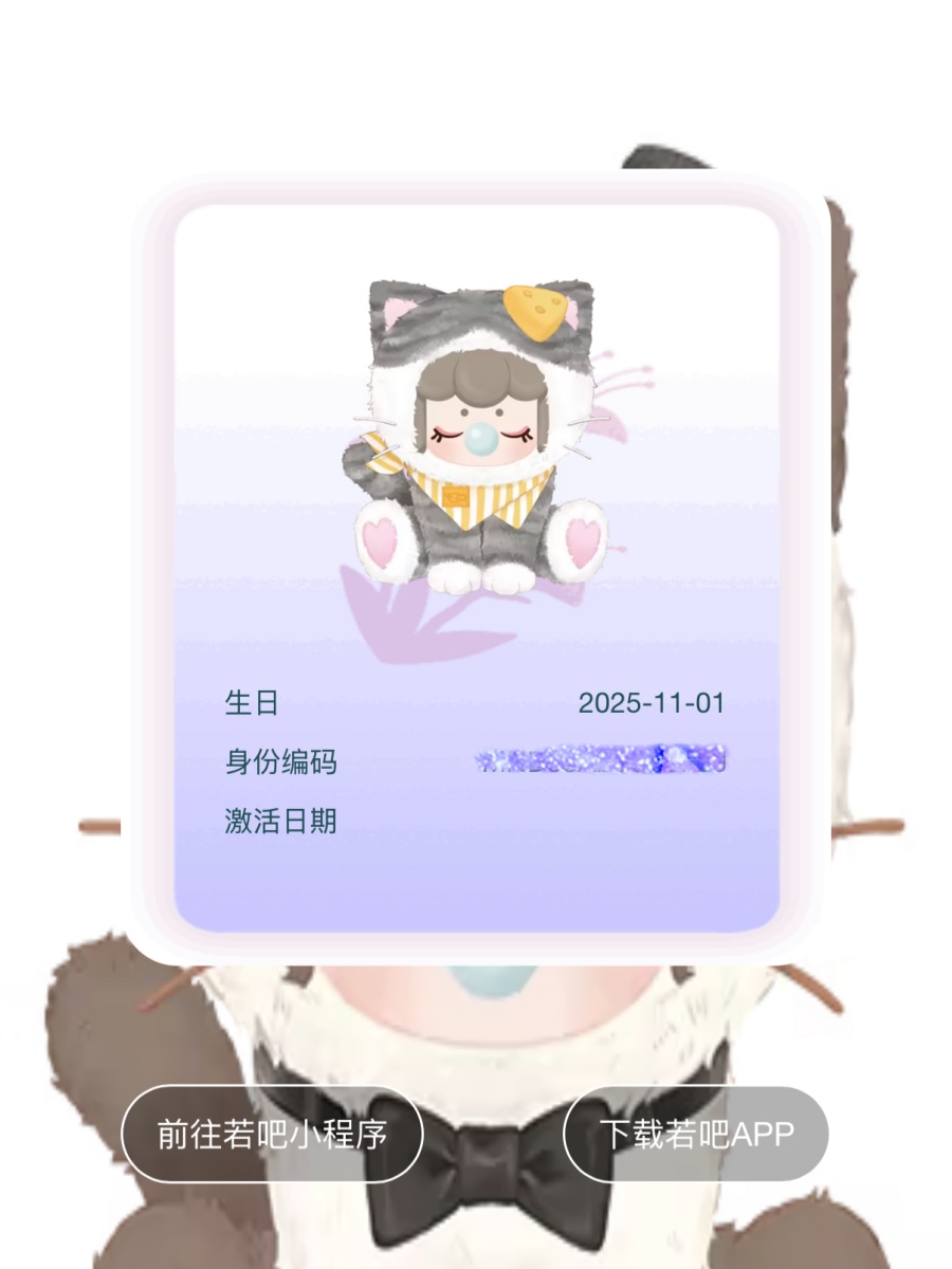 Official Robotime verification result for a Nanci plush blind box product
