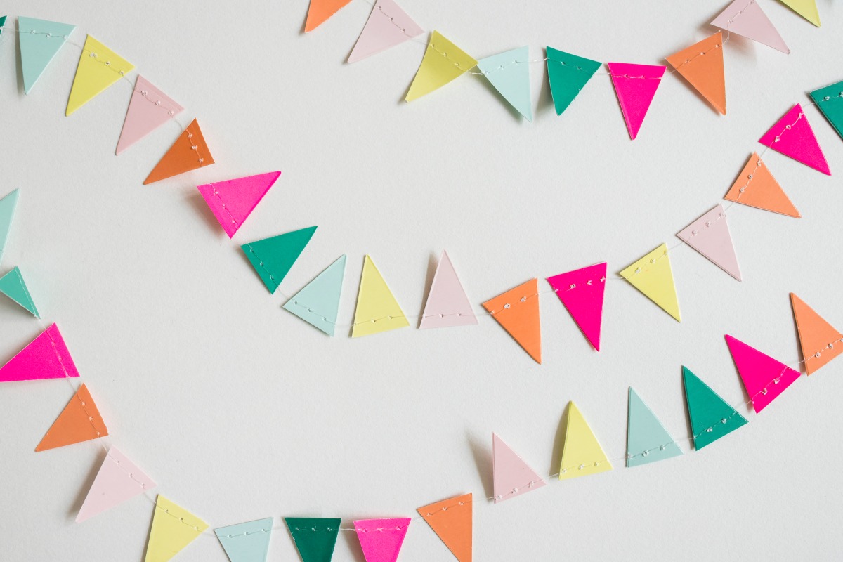 new year diy mini paper garlands