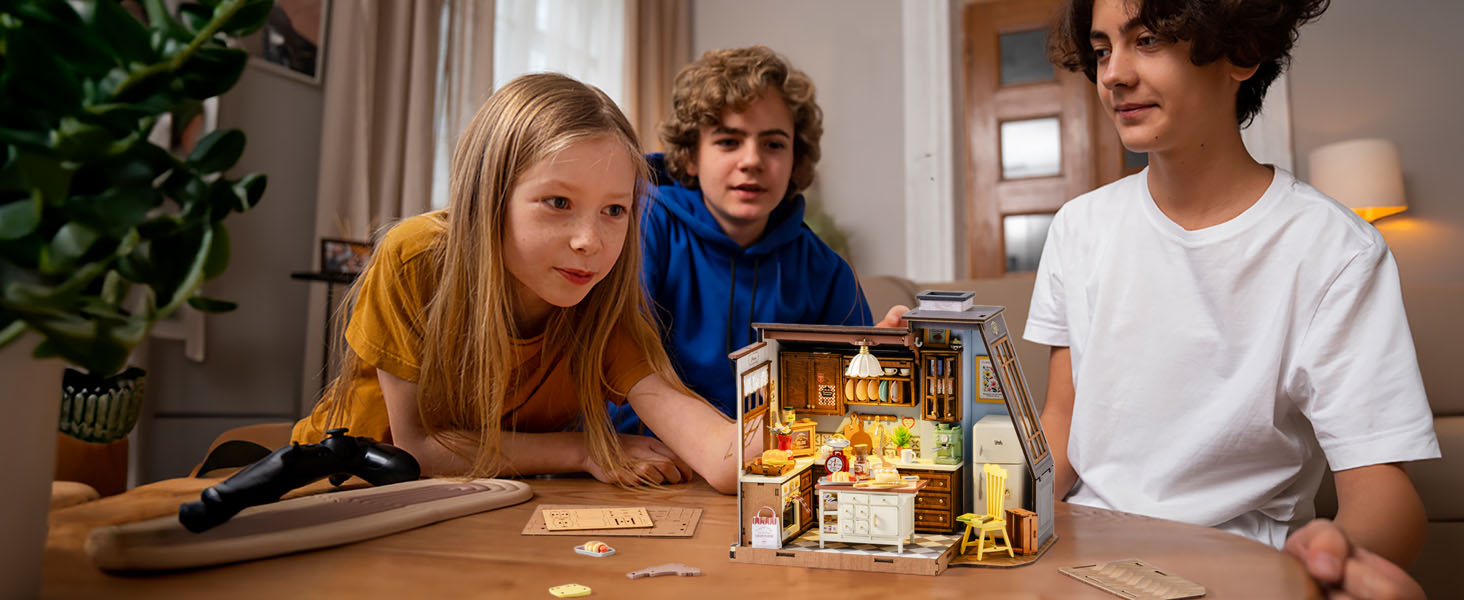 parent-child bonding rolife diy miniature kit