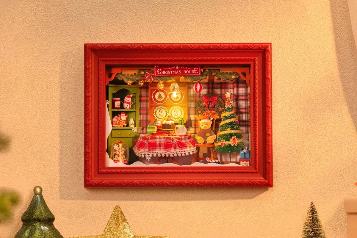 rolife 3d wooden puzzle - christmas eve party dp005