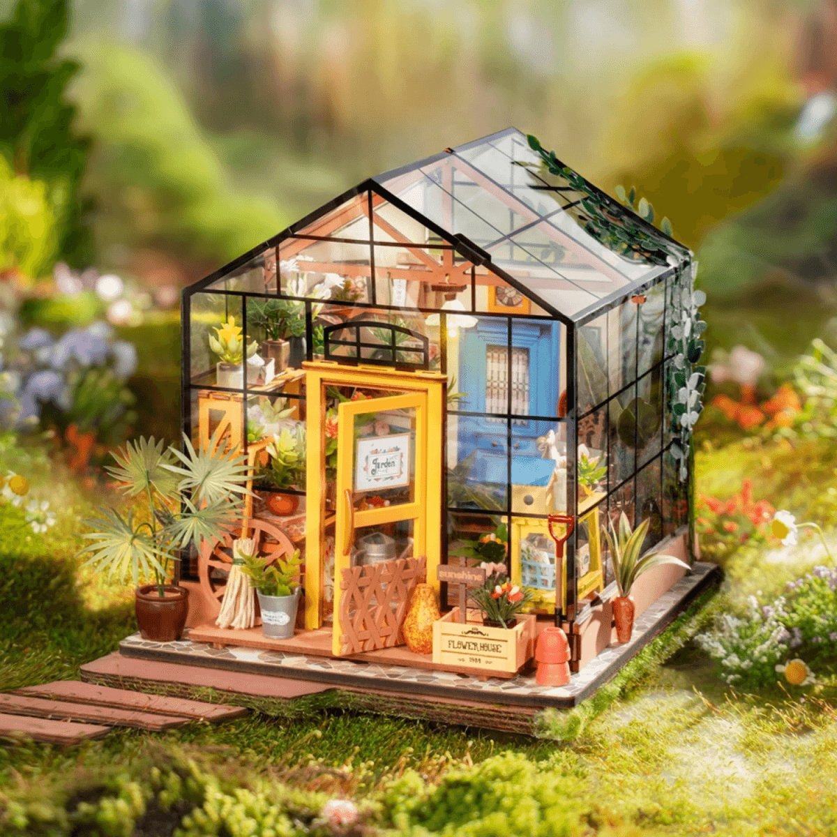 rolife 4-star difficulty miniature model kits cathy flower house dg104