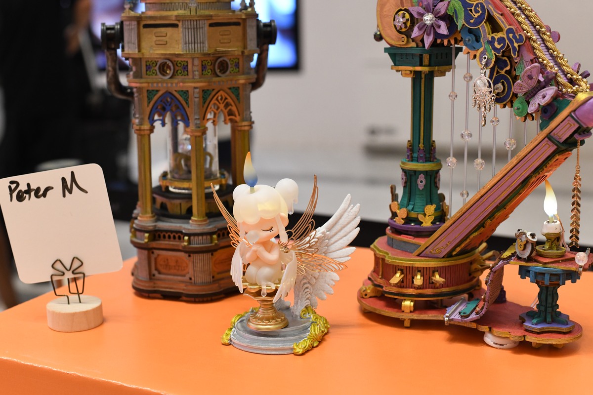 Creator-built Rolife miniatures displayed at the anniversary event