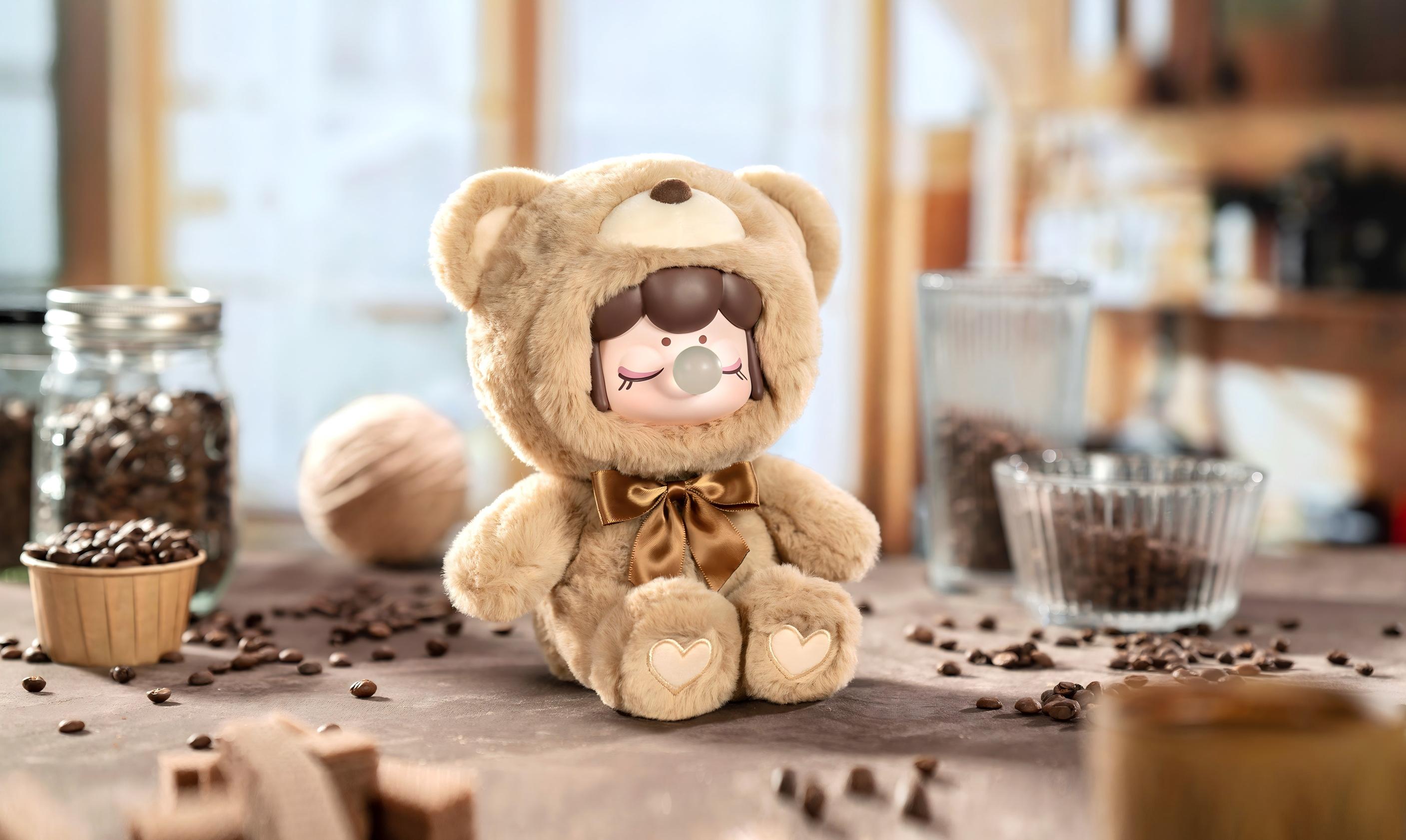 rolife chocolate cute bear plush doll