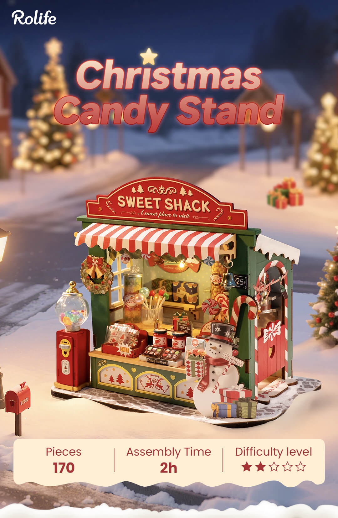 Rolife DIY Miniature House - Christmas Candy Stand DS043 – Rolife