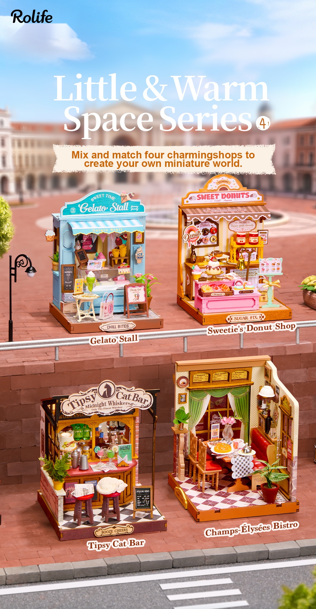 Rolife Tipsy Cat Bar DIY Miniature House DS054 – Rolife