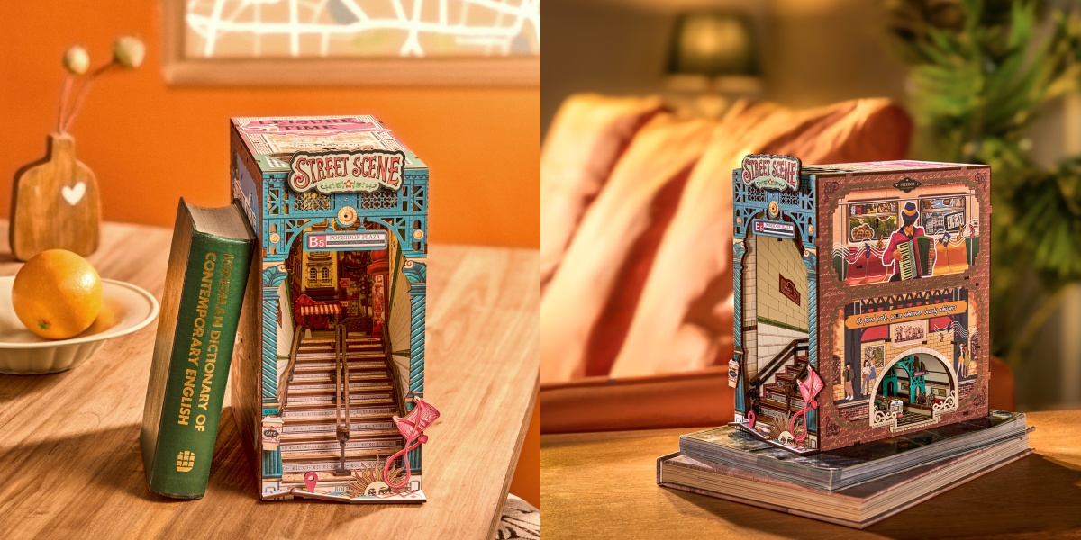 rolife diy book nook street scene home deco ideas