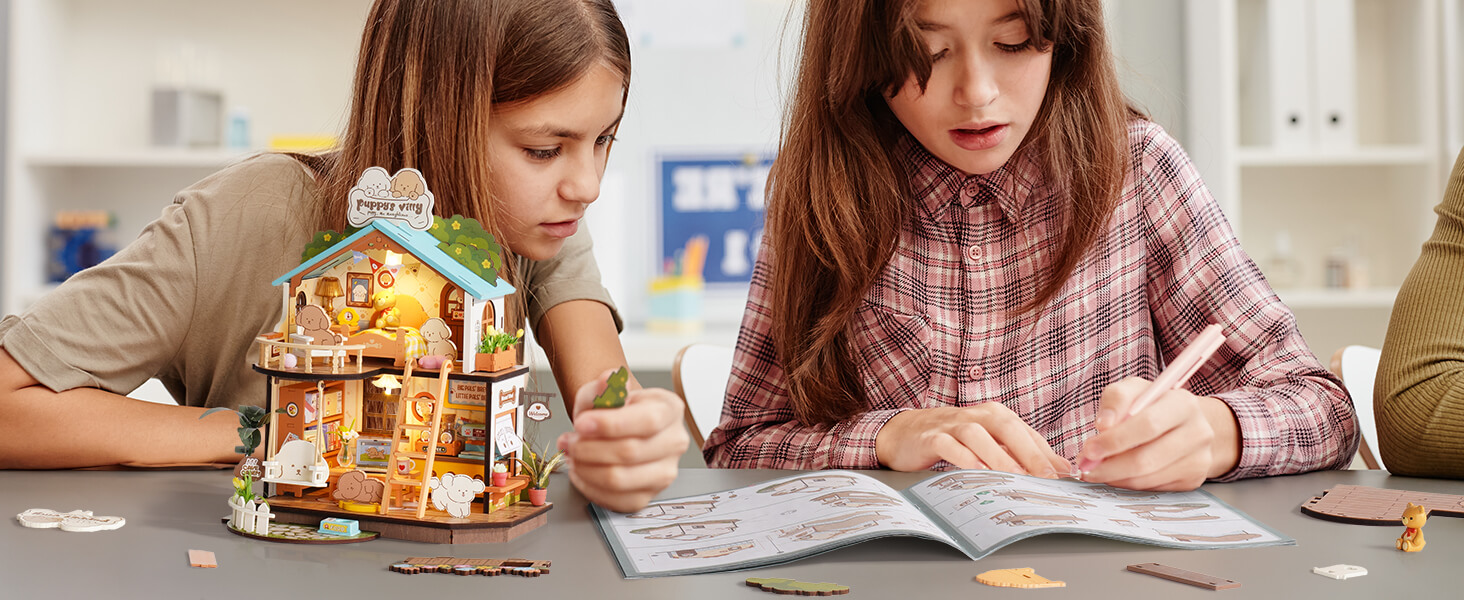 rolife diy miniature house -puppy&rsquo;s cozy villa dg169