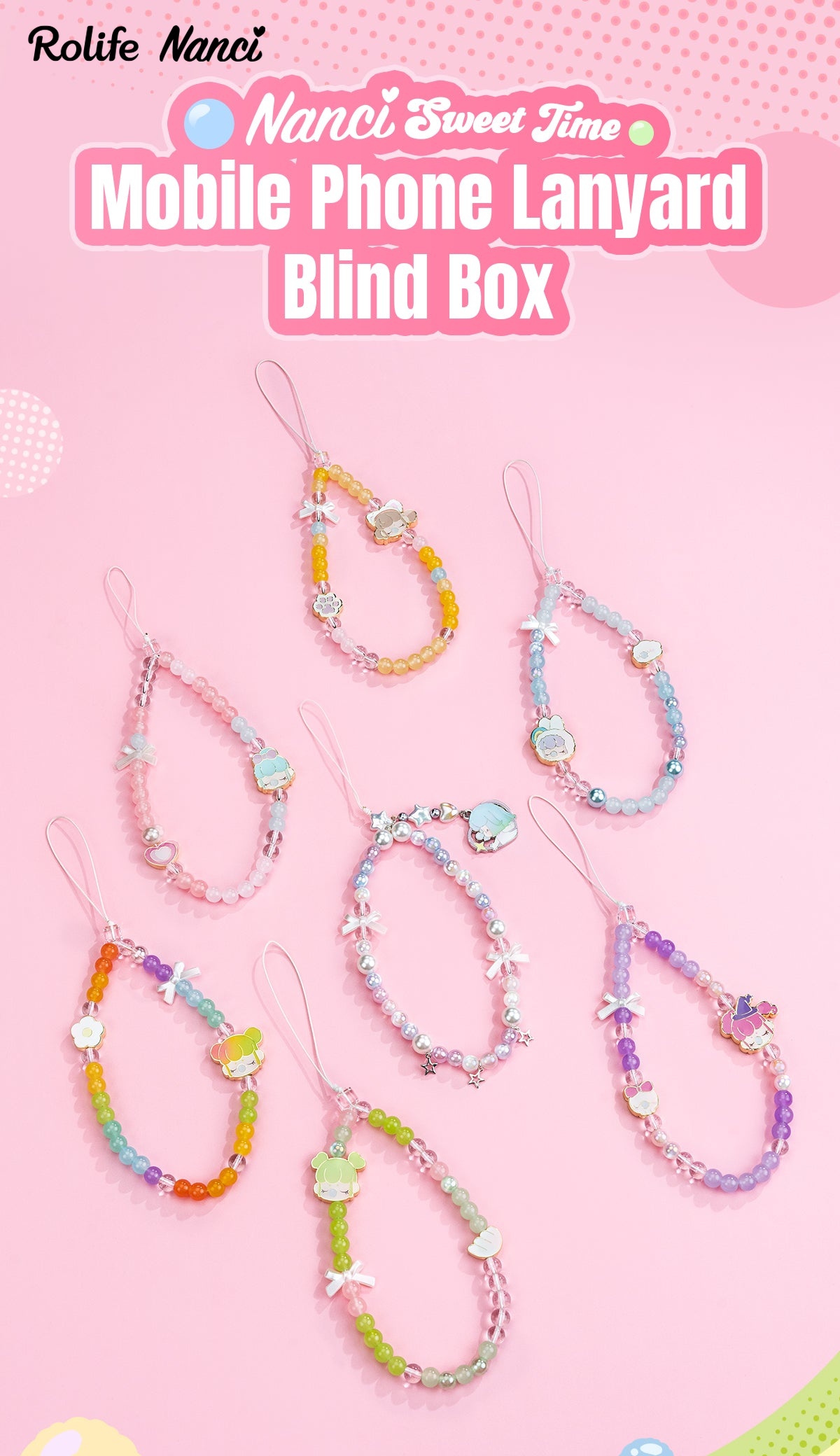 Nanci Sweet Time Beaded Phone Charm - 6 Regular + 1 Secret