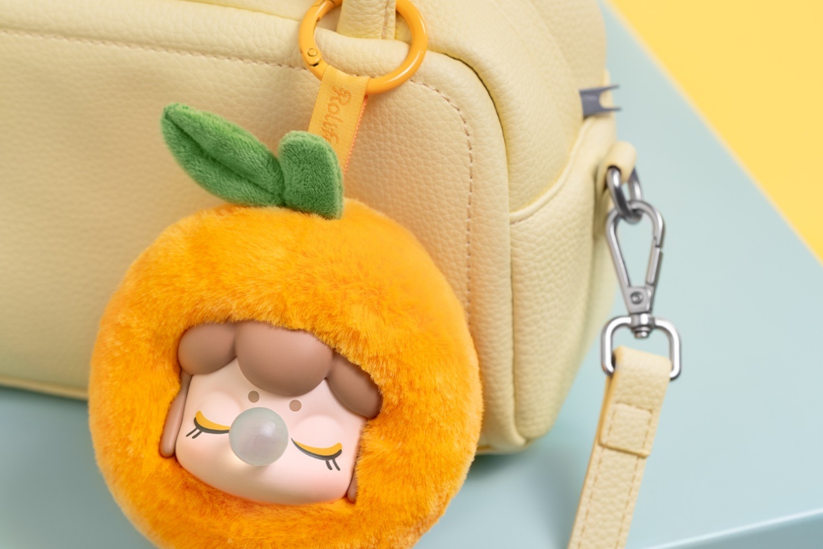 rolife nanci fruit mood plush pendant on the handbag