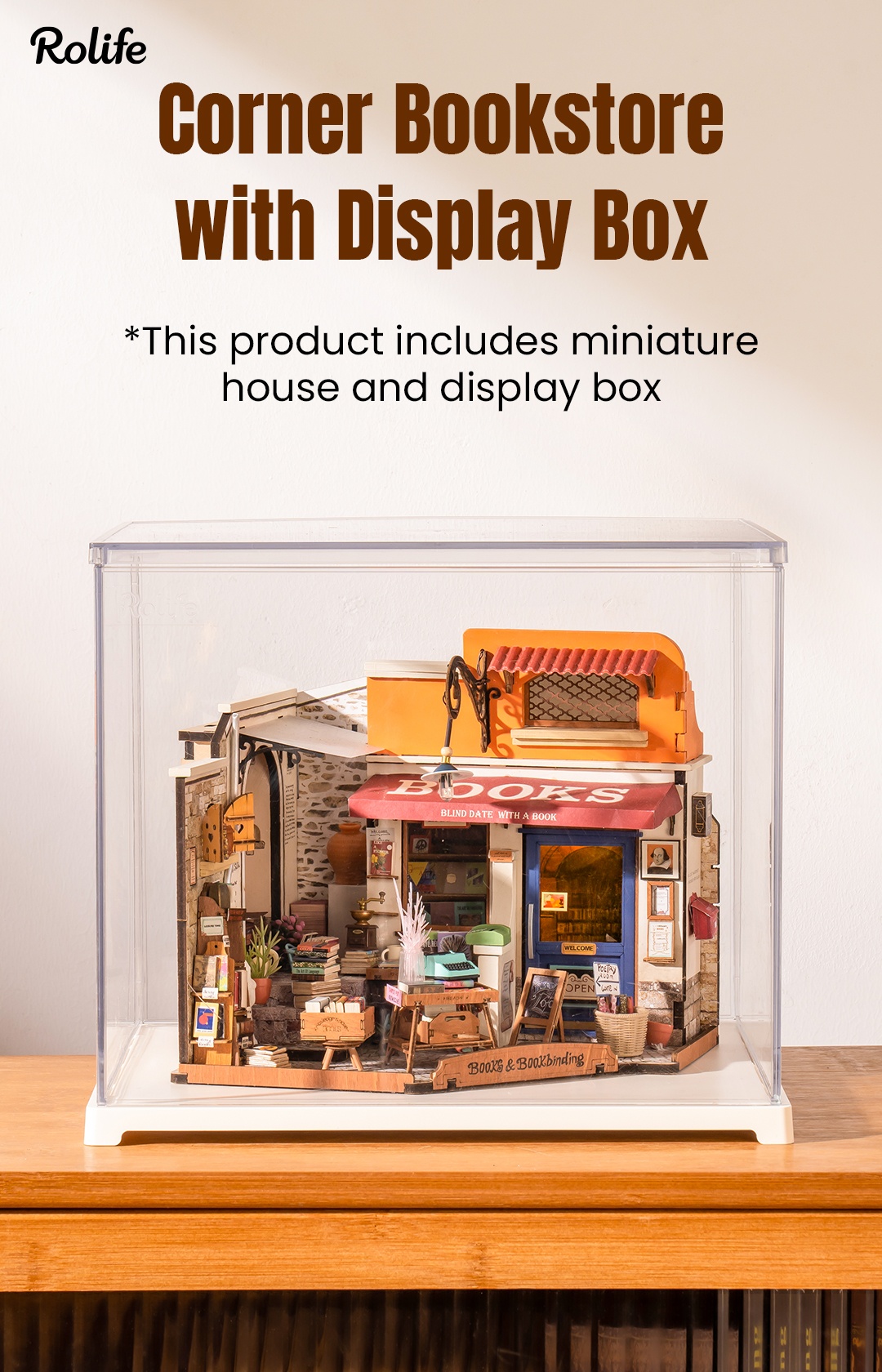 Rolife Corner Bookstore DG164 mit Display Box DF03L Bild 1