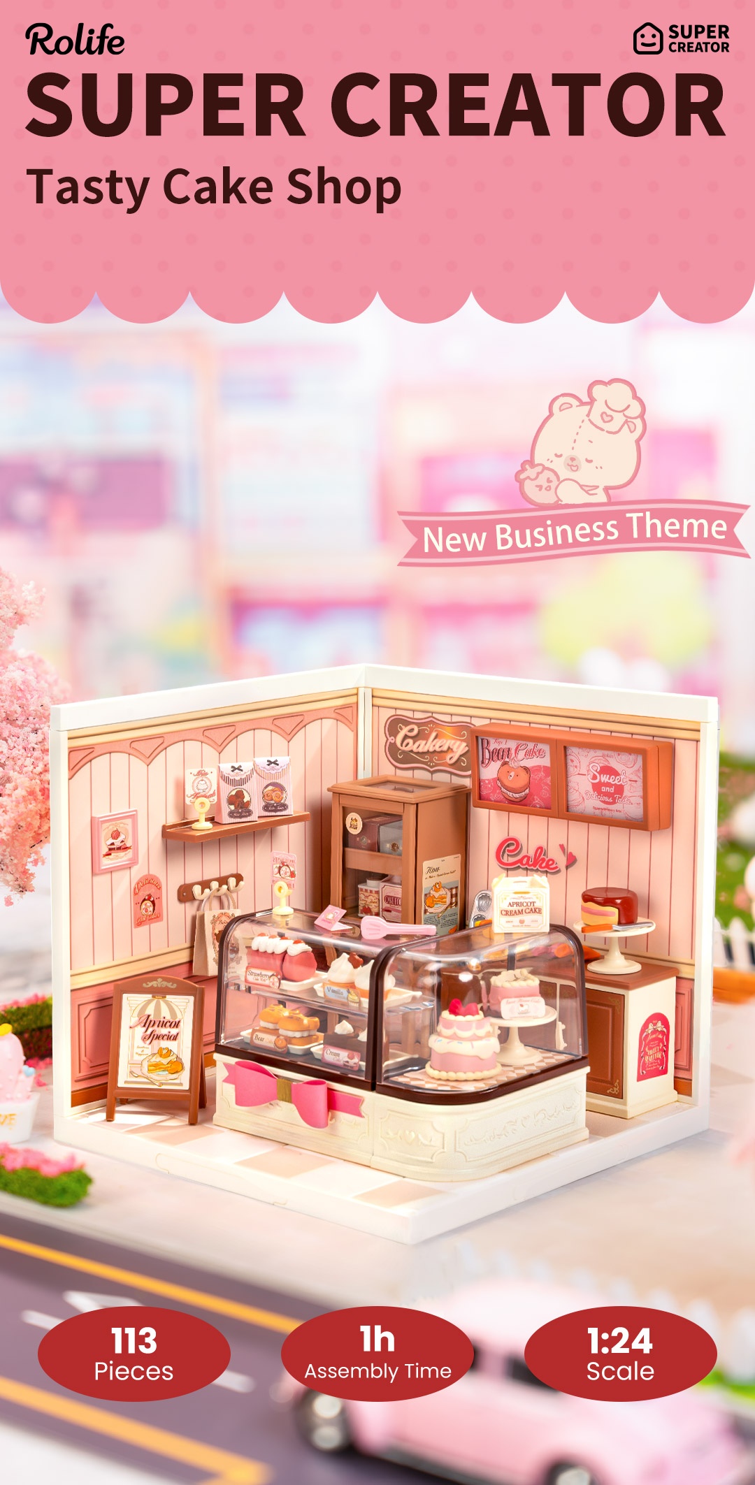 Rolife Tasty Cake Shop Super Creator Miniature House DW019B Titelgrafik