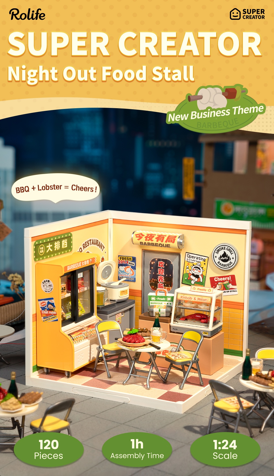 Night Out Food Stall DW022 overview graphic with product information shown