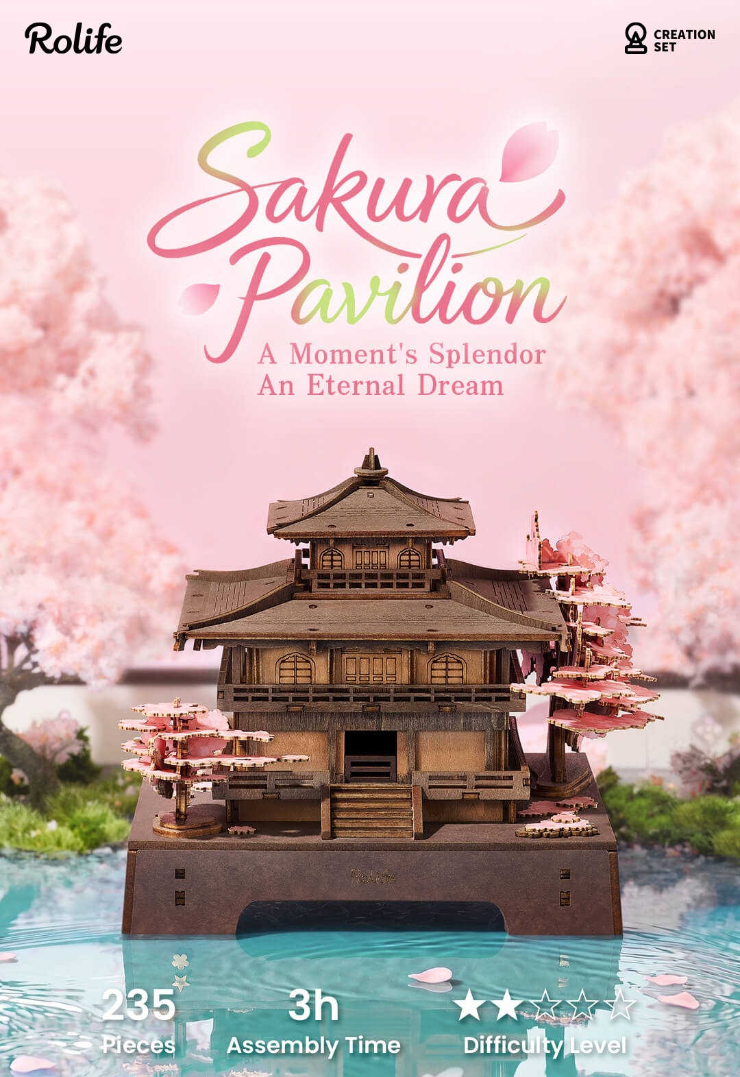 [未使用品 アナログレコード2LP]　Tempalay　from JAPAN 3 Rolife 3D Wooden Puzzle - Sakura Pavilion TGA07 – Rolife