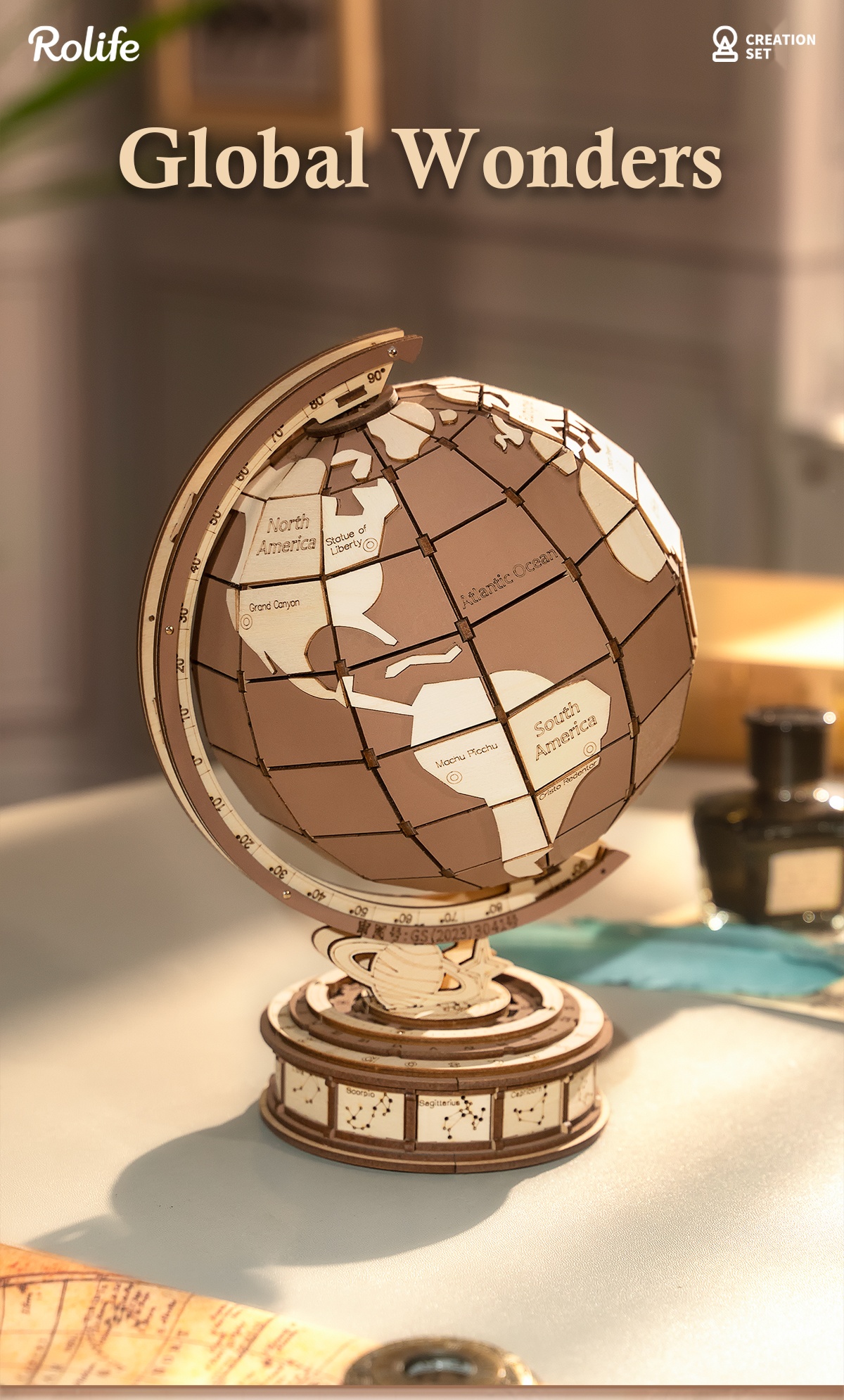 Rolife 3D Wooden Puzzle- Global Wonders TGM01 detail image 1