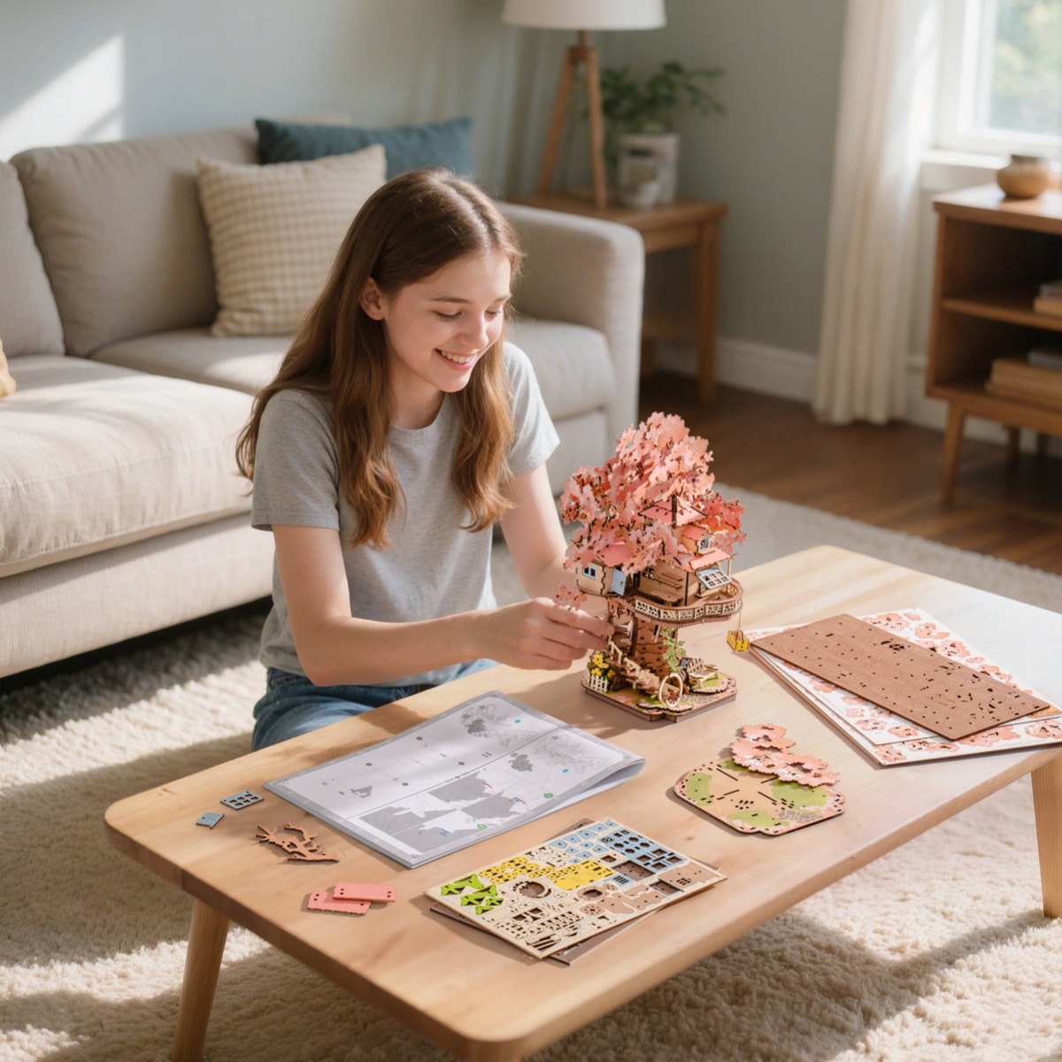 sakura tree house from rolife as a new year diy gift