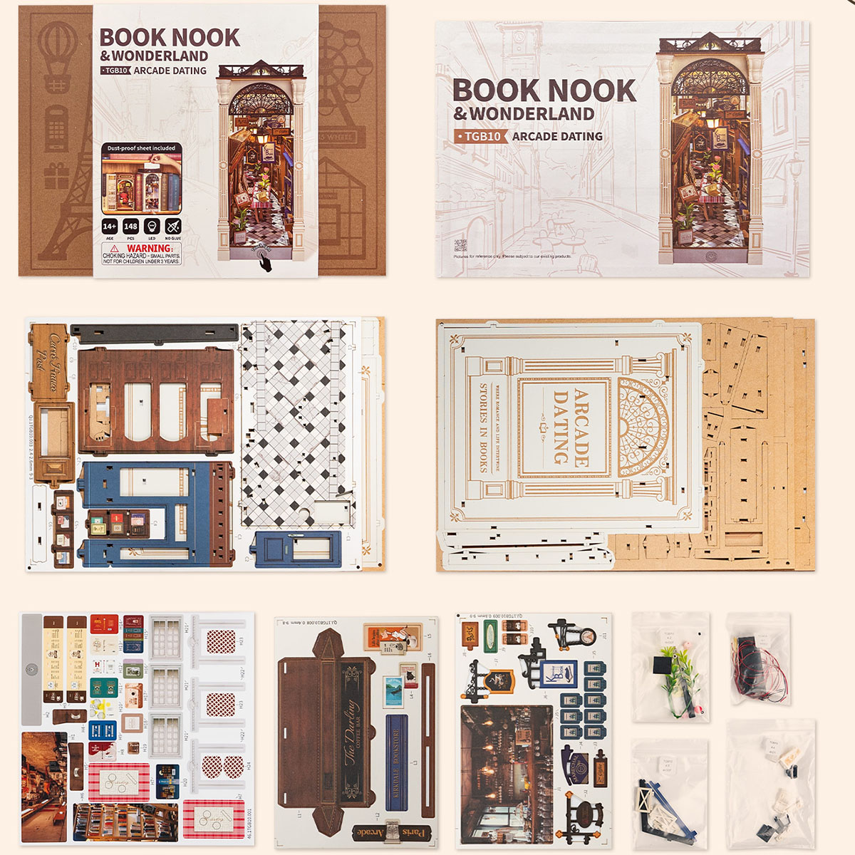 Rolife Book Nook Shelf Insert - Arcade Dating TGB10