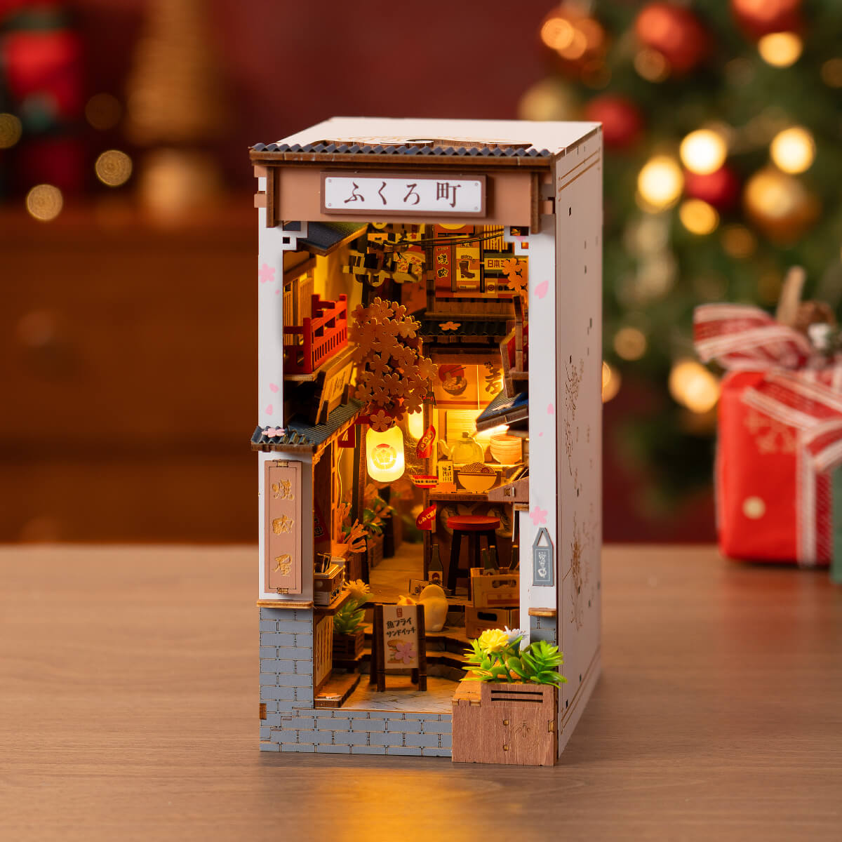 Rolife Book Nook Shelf Insert - Sakura Wine Alley TGB11