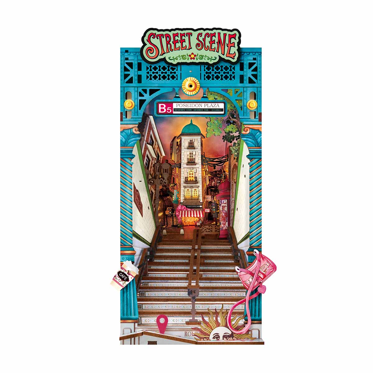 Rolife DIY Book Nook Shelf Insert -Street Scene TGB13