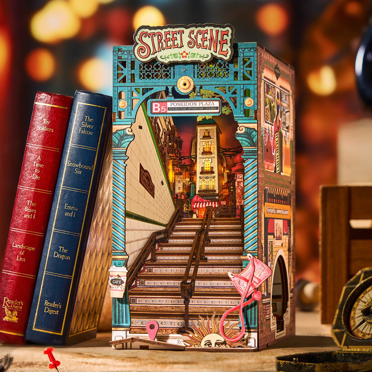 Rolife DIY Book Nook Shelf Insert -Street Scene TGB13