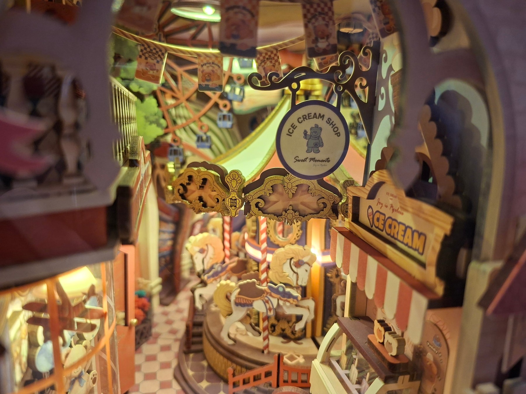 Wendy Bautista's Fairytale Amusement Park TGB17 with warm carousel and ice cream shop lighting