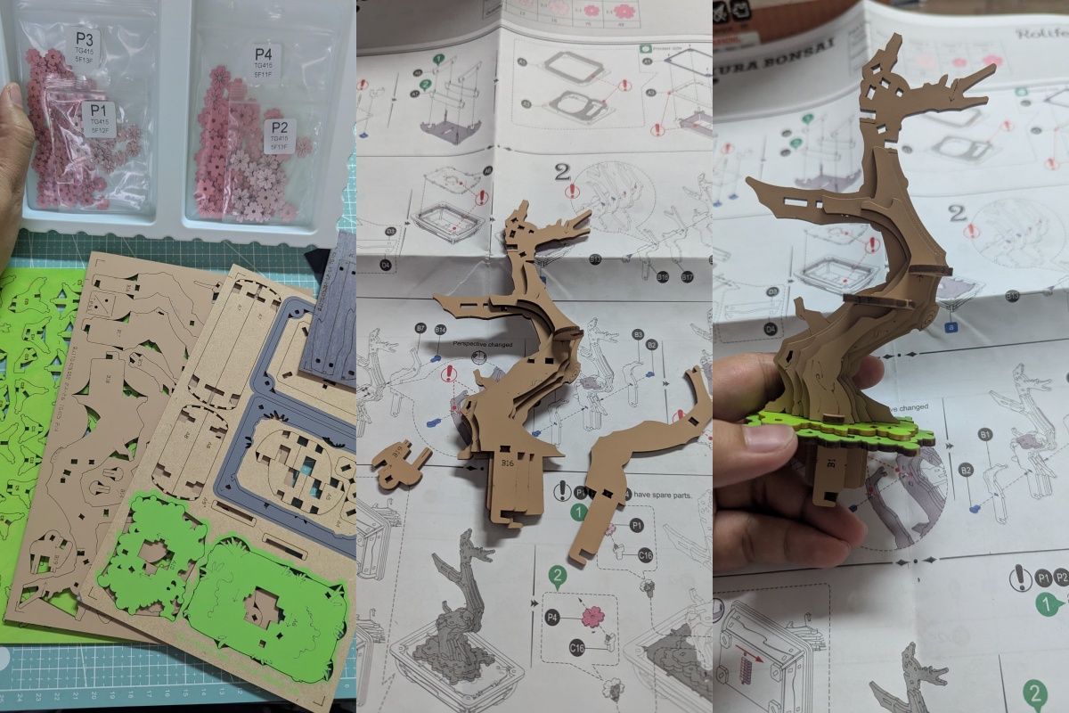 what's inside of sakura bonsai diy craft kit