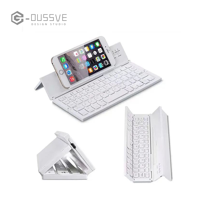 G-OUSSVE｜Wireless Tri-System Bluetooth Foldable Keyboard for Phones and Tablets, Mini Wireless Keyboard