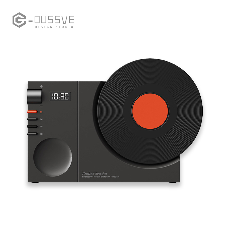 G-OUSSVE｜Time Bluetooth Speaker Desktop Retro Clock Speaker Subwoofer Film Rotatable Birthday Gift