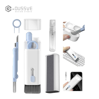 G-OUSSVE｜7 in 1 Cleaner Kit, Keyboard Cleaner Kit with Brush, 3 in 1 Cleaning Pen for Airpods Pro, Multifunctional Cleaning Kit for Earphone, Keyboard, Laptop, Phone, PC Monitor