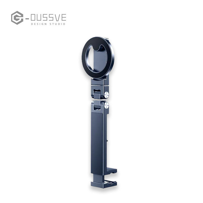 G-OUSSVE｜Aluminum Alloy Magnetic Phone Stand: MagSafe-Compatible, Portable and Foldable 360-Degree Rotating Clip for Travel, Perfect for High-Speed Rail, Airplanes, Seat Backs, and Luggage Handles. The Ultimate On-the-Go Accessory