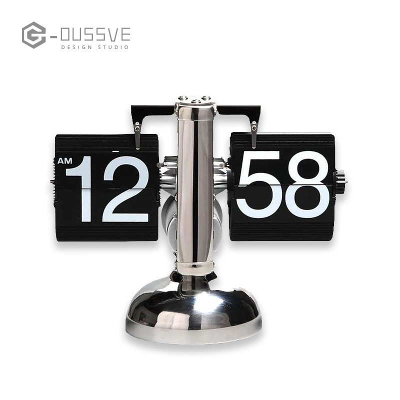 G-OUSSVE｜Automatic Page Flipping Mechanical Clock Balance Calendar European Creative Gateway Internet Celebrity Desktop Decoration