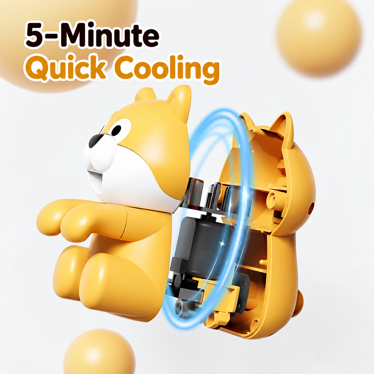 G-OUSSVE | Dog Cooling Clip-On Mini Fan for Cup & Bowl ,Hands Free Food Cooling Fan and Coffee Chiller ,Food Blower for Baby Hot Soup, Coffee, Tea and Noodles