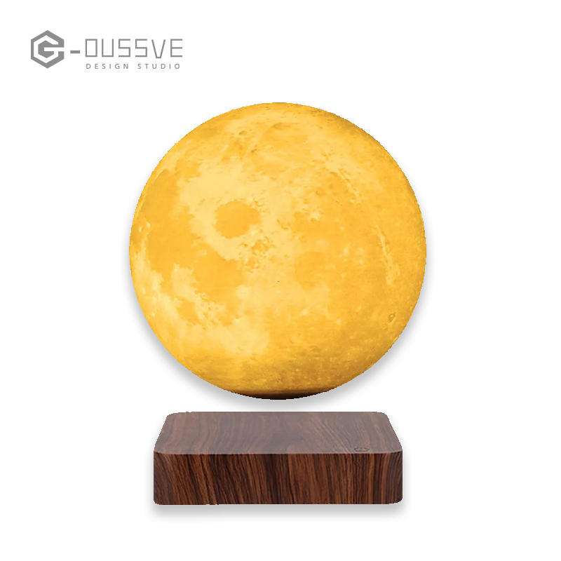 G-OUSSVE｜Magnetic Levitation Moon Lamp Bedroom Bedside Decoration, Atmosphere Small Night Lamp Creative Decoration