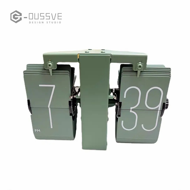 G-OUSSVE｜Mechanical page turning clock No pedestal design Creative aut