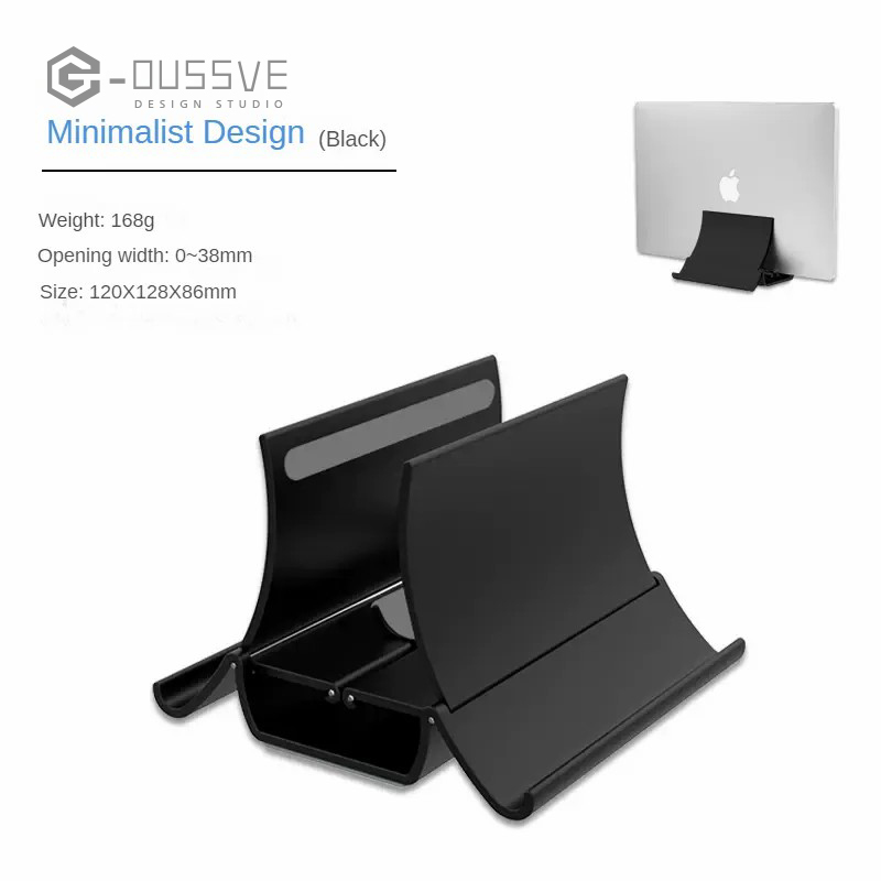 G-OUSSVE｜Laptop Vertical Stand, Desktop Computer Gravity Storage Rack, Vertical Holder, Cooling Support Stand, Universal Stand for Phones, iPads, Tablets, and Gaming Laptops