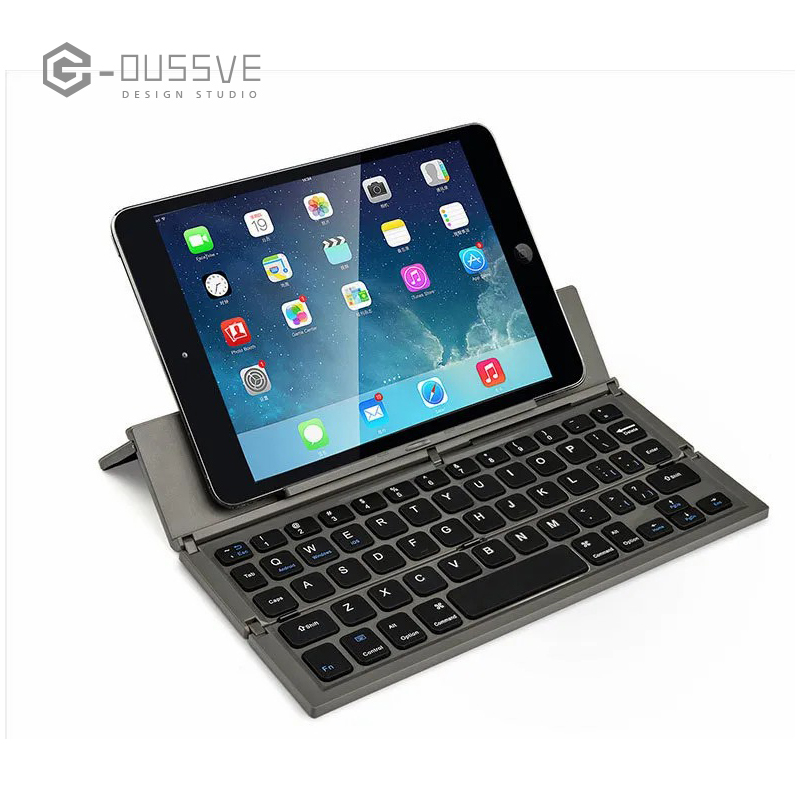 G-OUSSVE｜Wireless Tri-System Bluetooth Foldable Keyboard for Phones and Tablets, Mini Wireless Keyboard