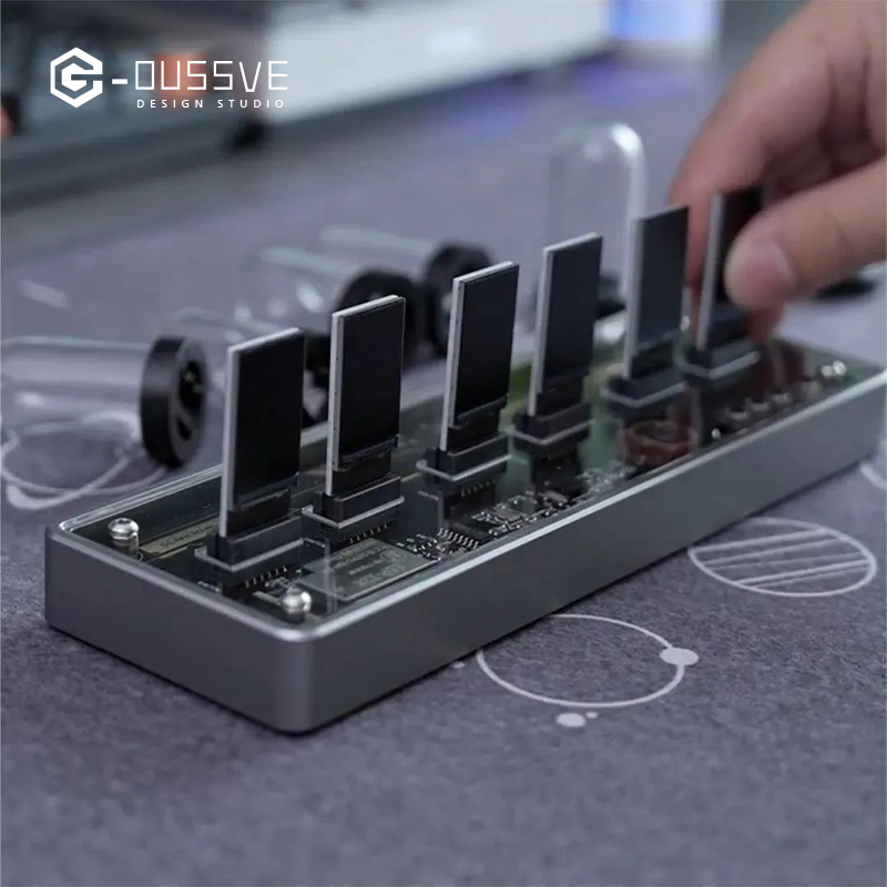 G-OUSSVE｜ISP Color Screen Desktop Clock, Huiguang Tube Desktop Alarm Clock, Desktop Creative Decoration