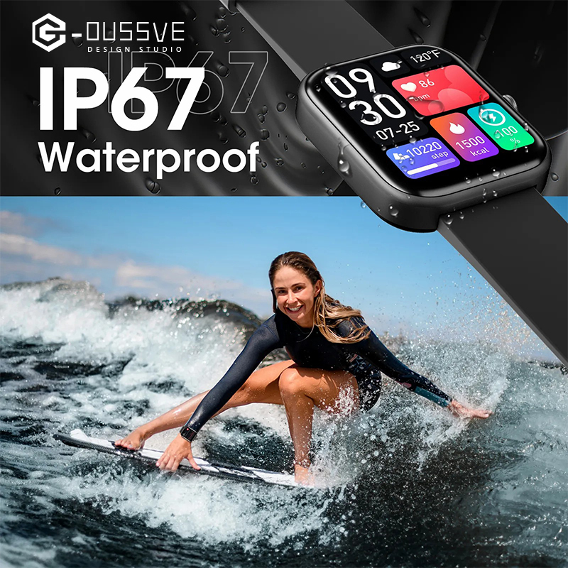 G-OUSSVE｜Smart Watch Sports Watch for Men Women, 2" HD Touch Screen Display, 100+ Sports Modes, Activity & Fitness Trackers Sleep Monitor Bluetooth SmartWatch