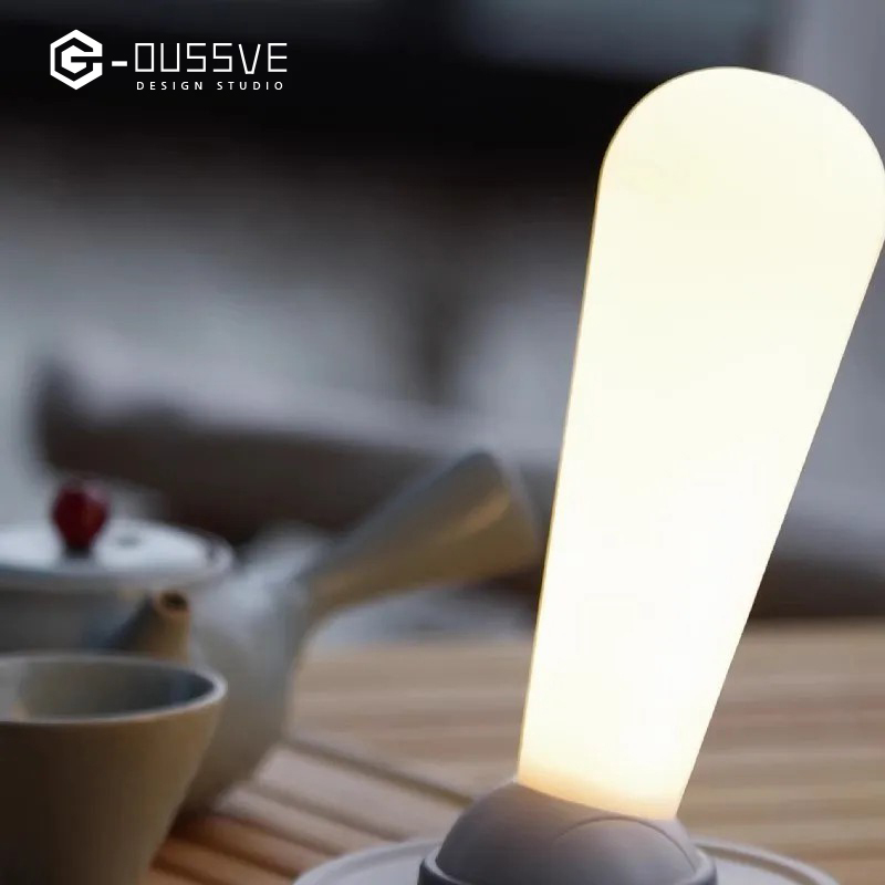 G-OUSSVE｜Modern Night Light, Dimmable Toggle Lamp - Portable Bedside Table Lamp - Wall Mountable Night Light with USB Charging 
